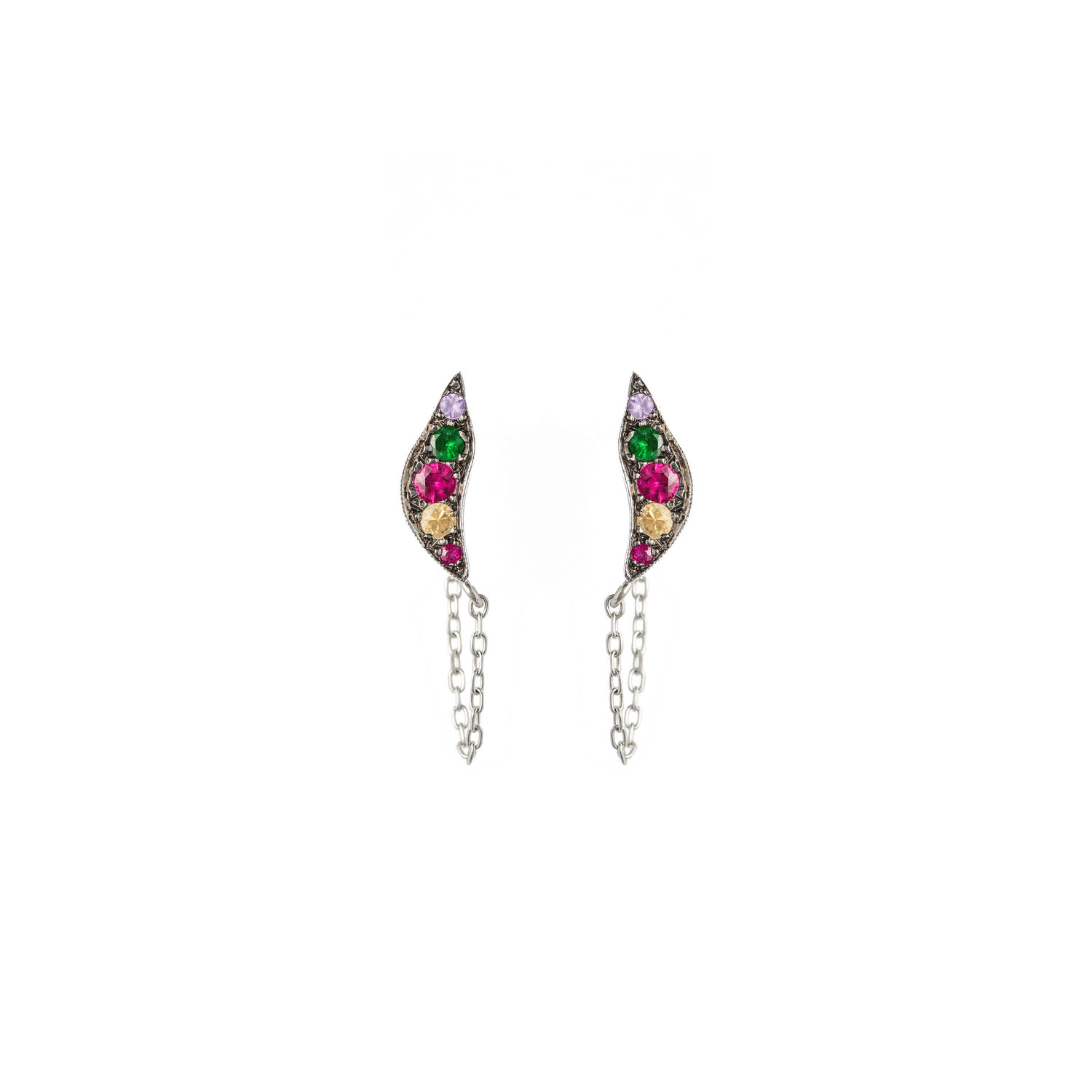 Broken Moon Nyx Pink Earrings