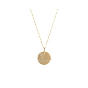 dragon constellation white diamonds gold necklace lucky charm