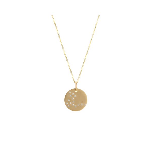 dragon constellation white diamonds gold necklace lucky charm
