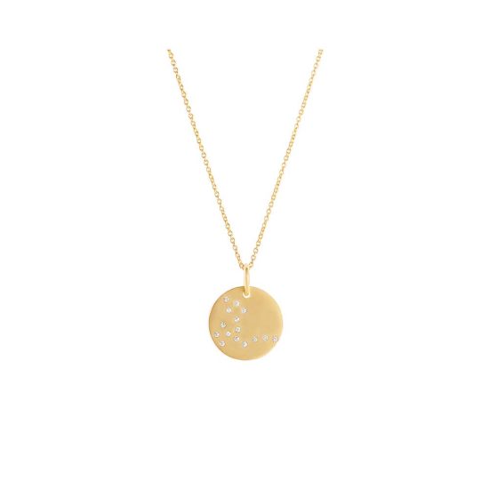 dragon constellation white diamonds gold necklace lucky charm