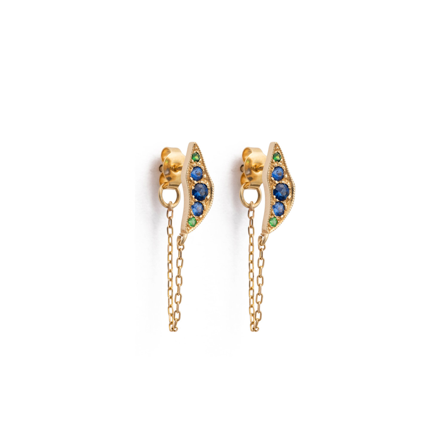 Broken Moon Nyx Blue Earrings