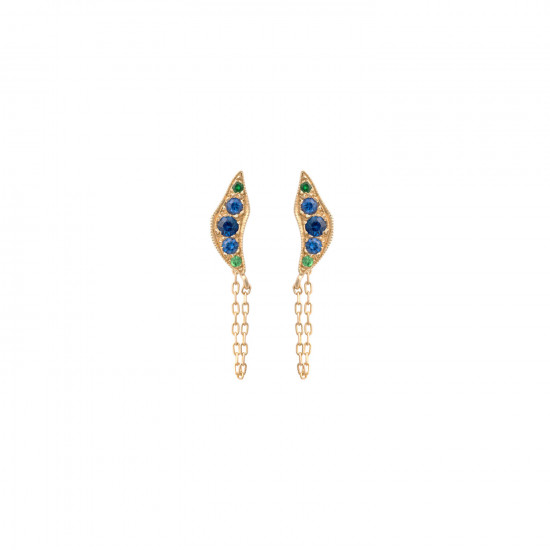 Broken Moon Nyx Blue Earrings