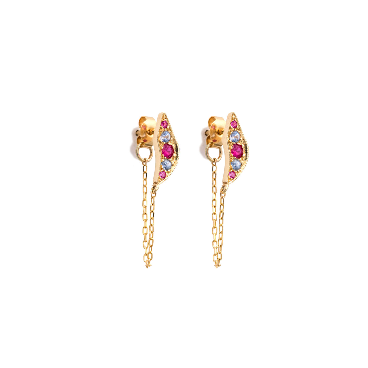 Broken Moon Nyx Pink Earrings