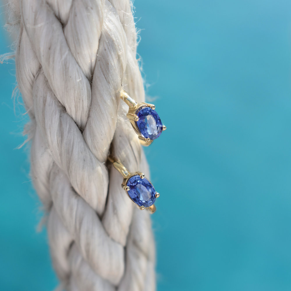 Astrum Chloe Small Hoops (Sapphires)