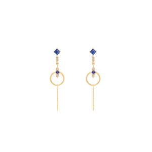 river earrings gold sapphires white diamonds alverae jewlery