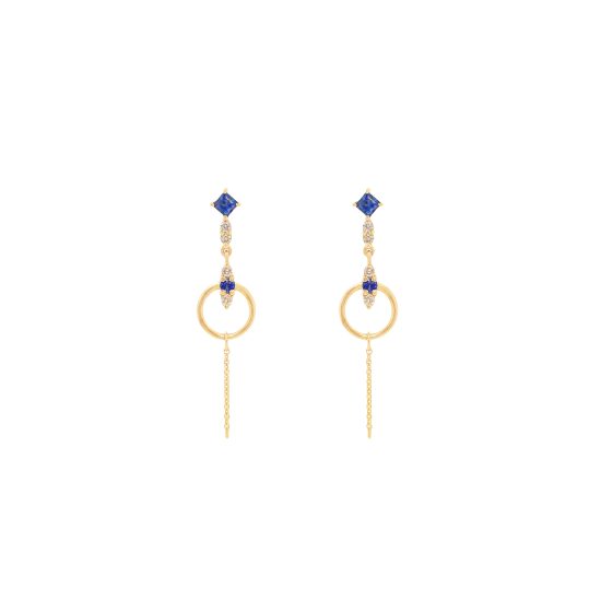 river earrings gold sapphires white diamonds alverae jewlery