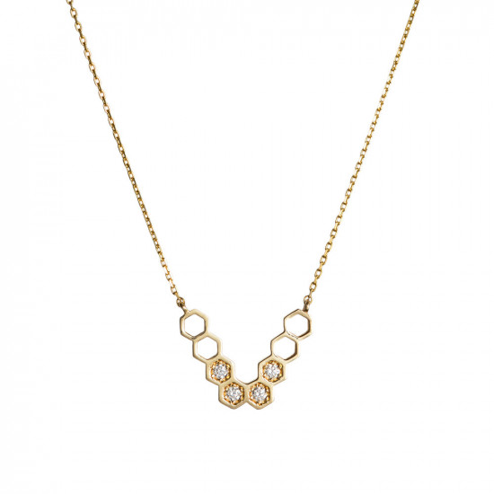 Honeycombs ”V” Necklace