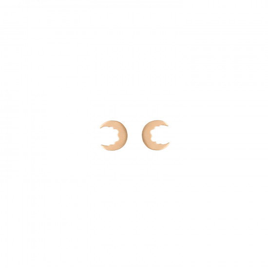 broken moon earrings studs gold