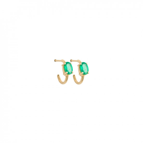 Astrum Chloe Small Hoops (Emeralds)