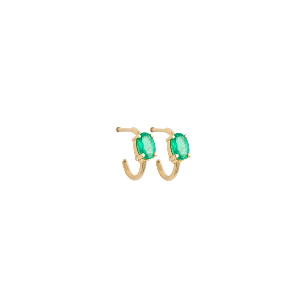 Astrum Chloe Small Hoops (Emeralds)