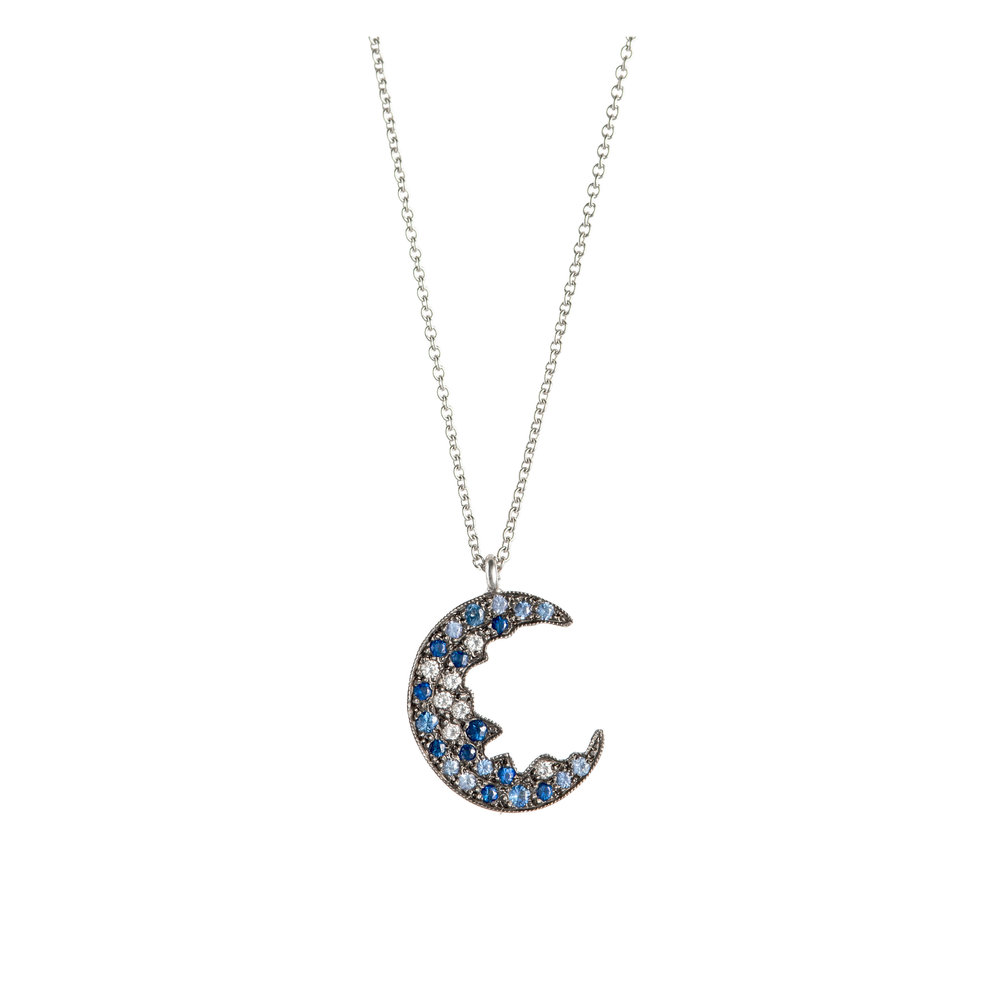 Broken Moon Broken Moon Blue Necklace