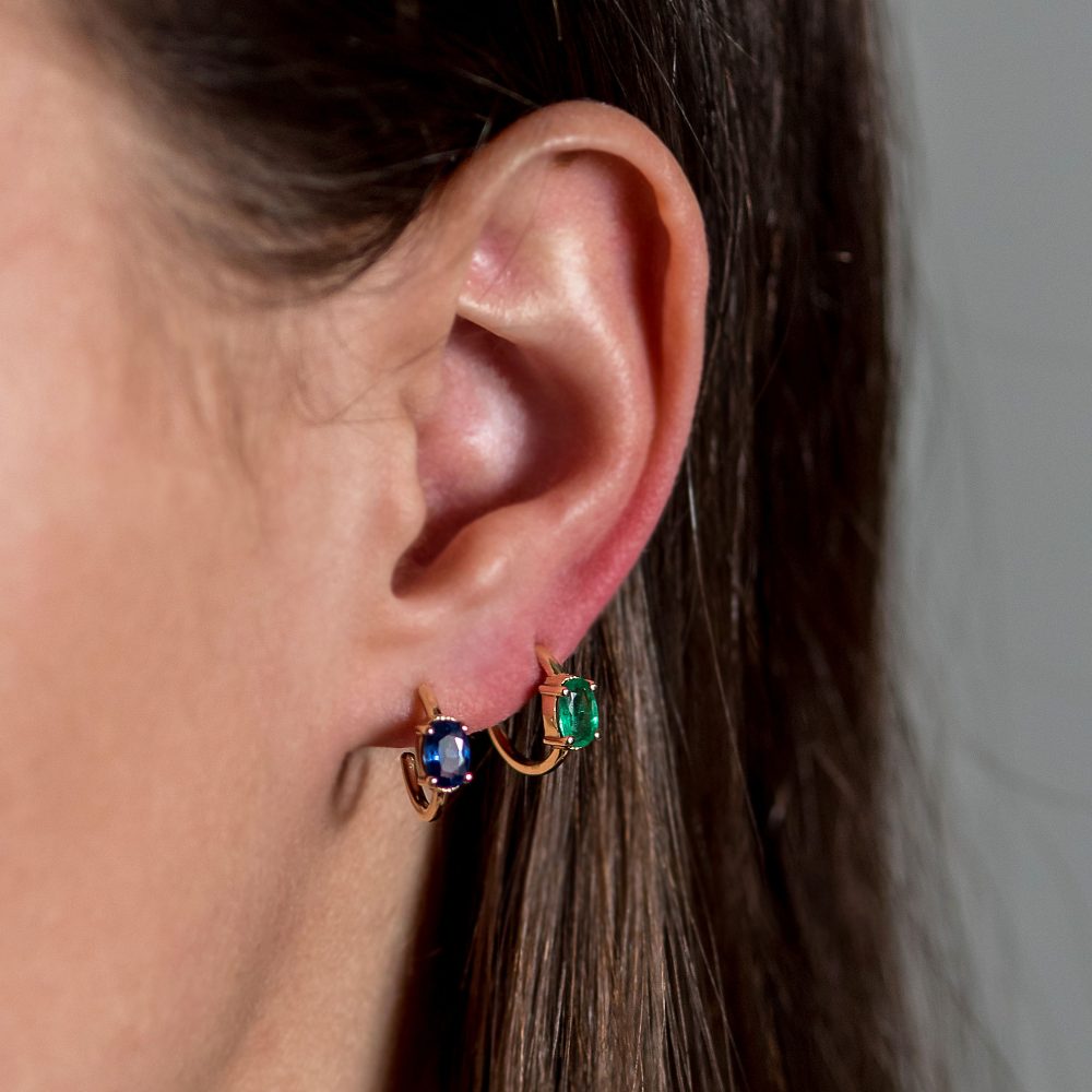 Astrum Chloe Small Hoops (Emeralds)