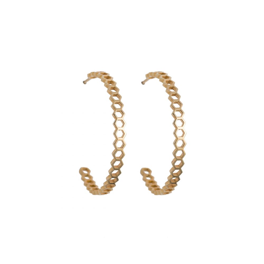 honeycombs big hoops gold