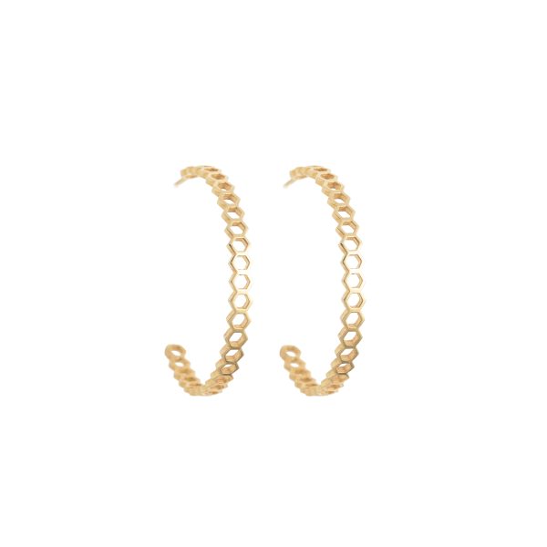 honeycombs big hoops gold