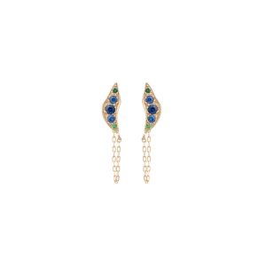 chain nyx earrings alveare jewelry sapphires gold