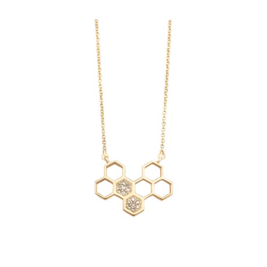 eve necklace gold white diamonds alveare jewelry