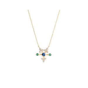 ianthe necklace gold white diamonds sapphires alveare jewelry