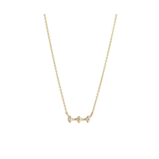 orion small necklace white diamonds gold alveare jewelry