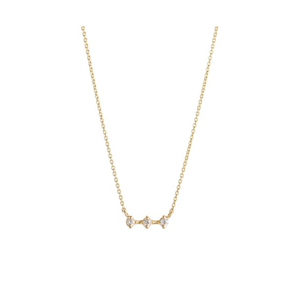 orion small necklace white diamonds gold alveare jewelry