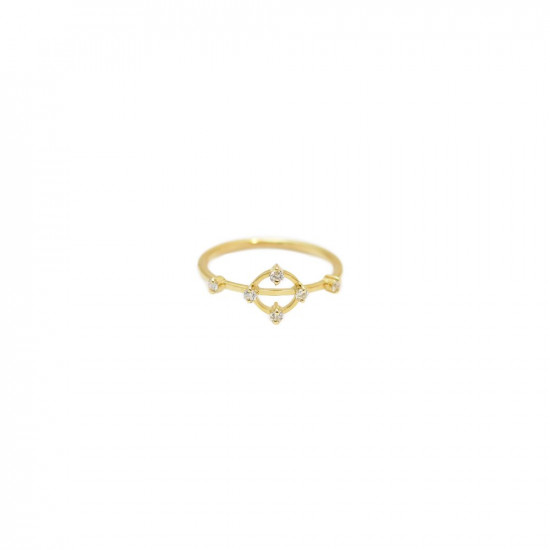 cybele ring gold white diamonds