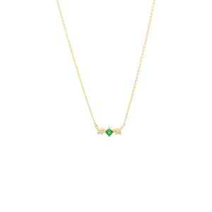 gaia necklace emeralds white diamonds gold alverare jewelry