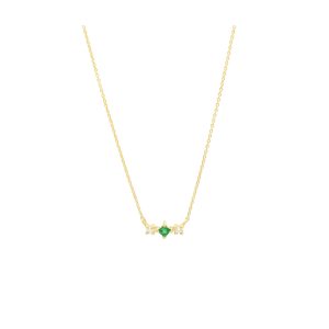 gaia necklace emeralds white diamonds gold alverare jewelry