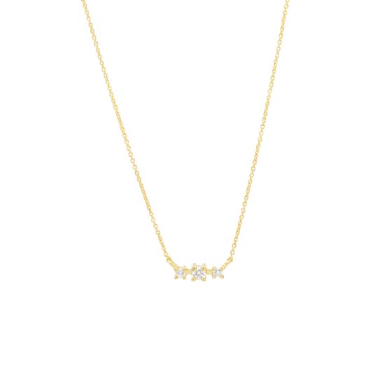 orion necklace gold white diamonds alveare jewelry