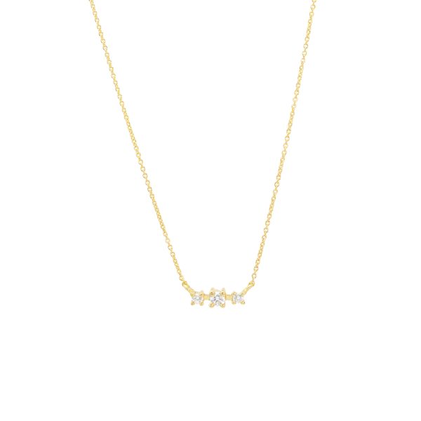 orion necklace gold white diamonds alveare jewelry