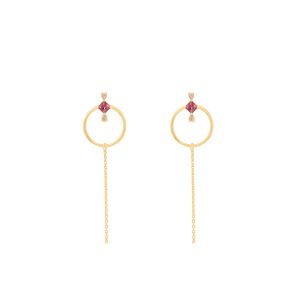 amira earrings pink tourmalines diamonds gold alveare jewlery