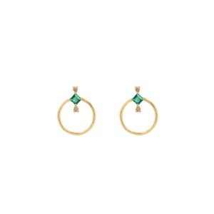 amira earrings diamonds emeralds gold alveare jewelry