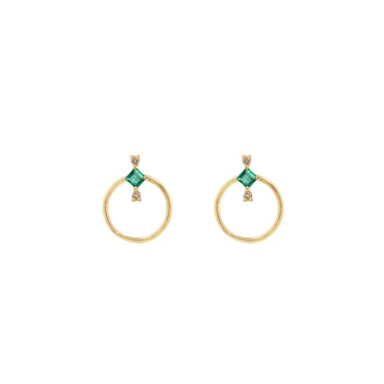 amira earrings diamonds emeralds gold alveare jewelry