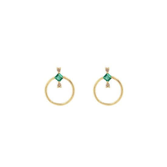 amira earrings diamonds emeralds gold alveare jewelry