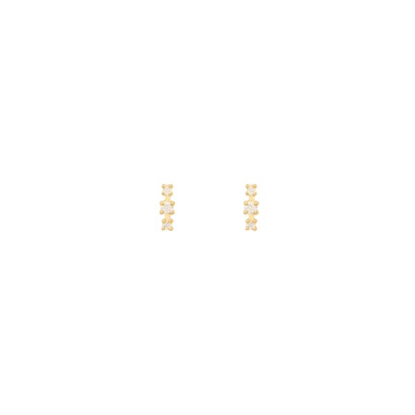 orion earrings white diamonds gold alveare jewelry
