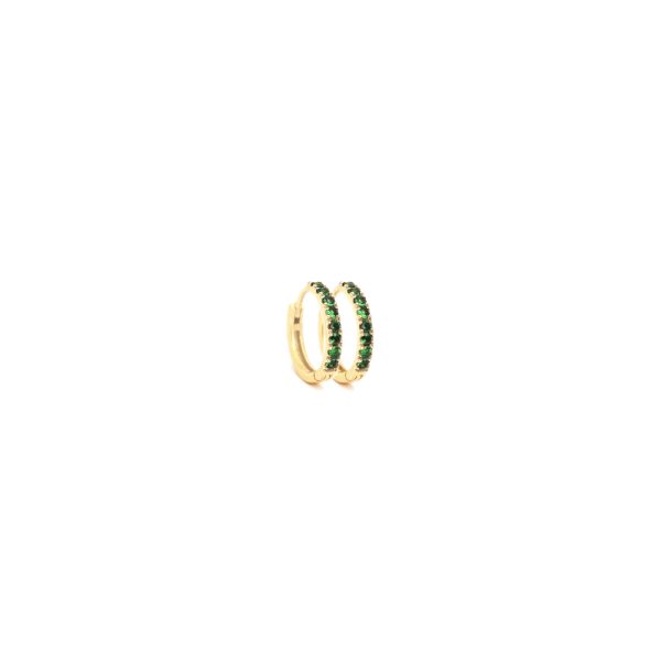 small hoops gold tsavorites alveare jewelry