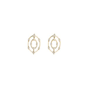 aurora earrings white diamonds gold alveare jewelry