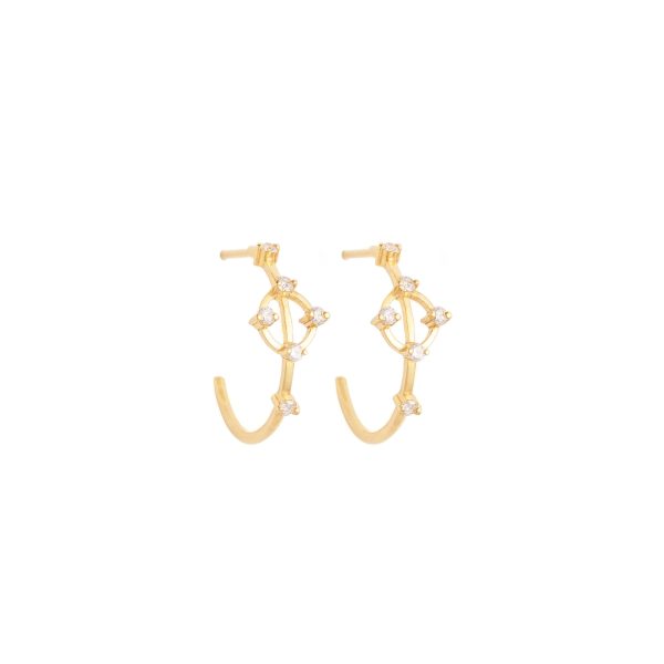 cybele earrings gold white diamonds alveare jewelry