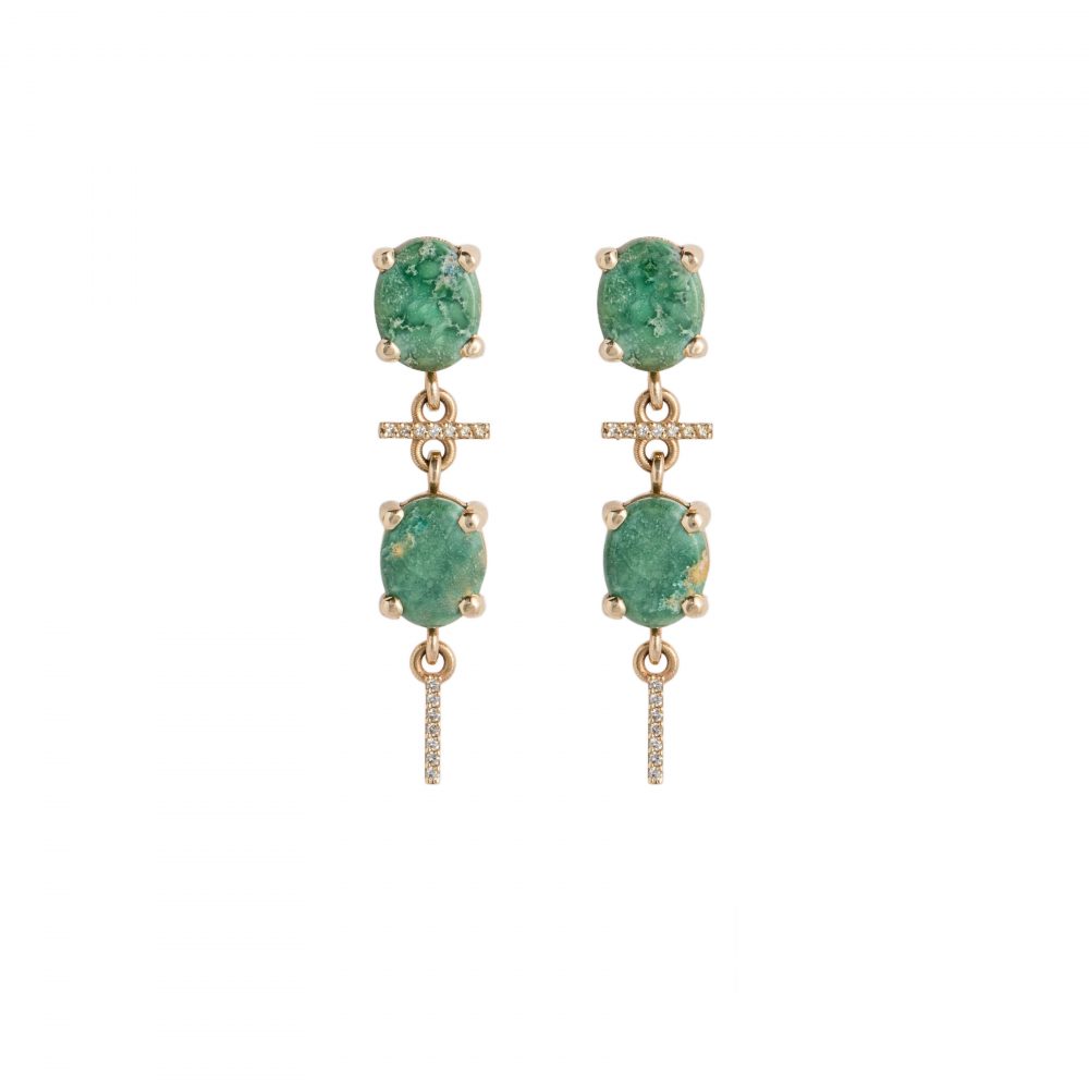 Turquoise Earrings Limited Edition Gold