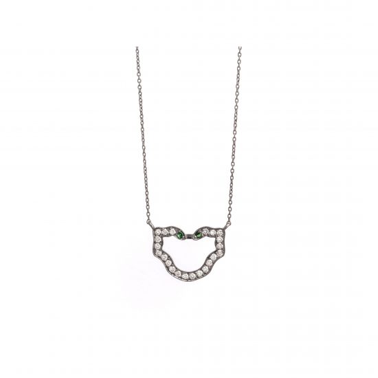 semele necklace white diamonds tsavorites gold