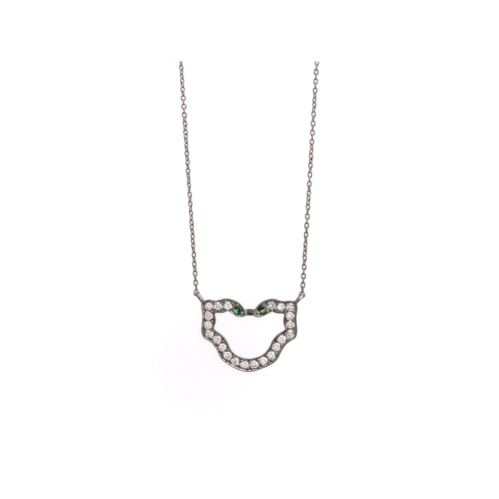 semele necklace white diamonds tsavorites gold