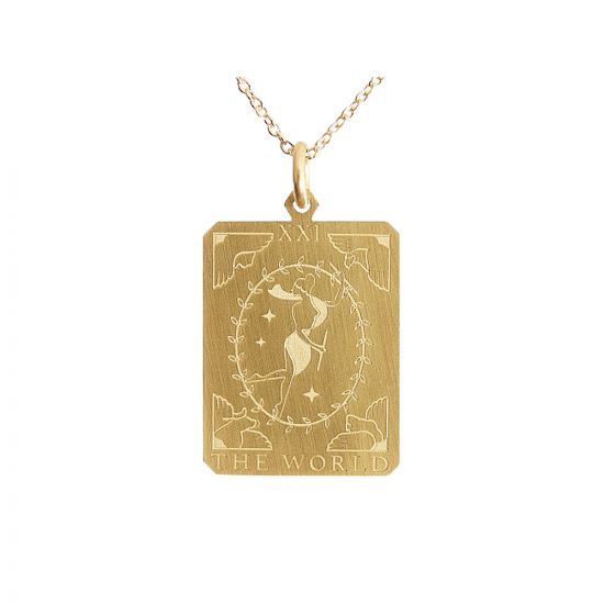 The World 2021 Lucky Charm Gold plated silver necklace