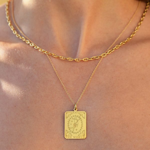 The World 2021 Lucky Charm Gold plated silver necklace