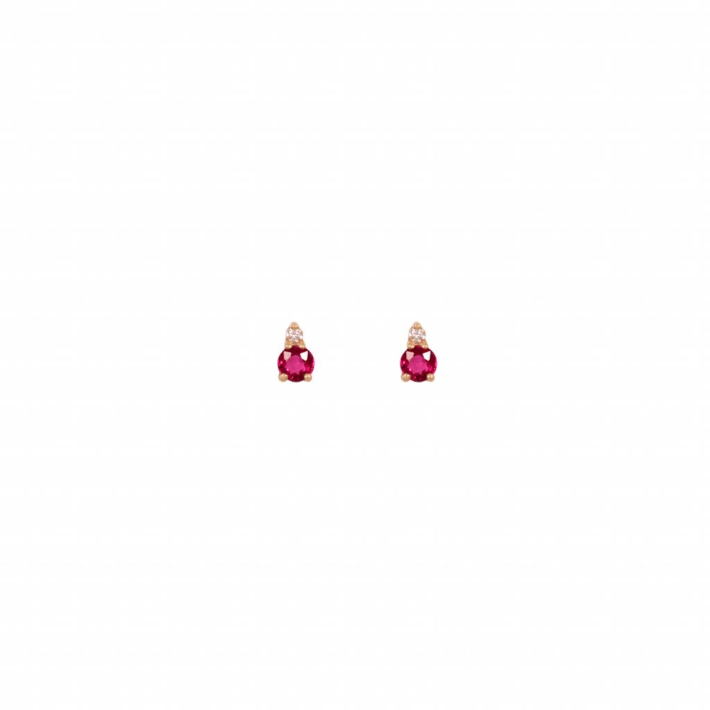 gia big earrings rubies white diamonds gold