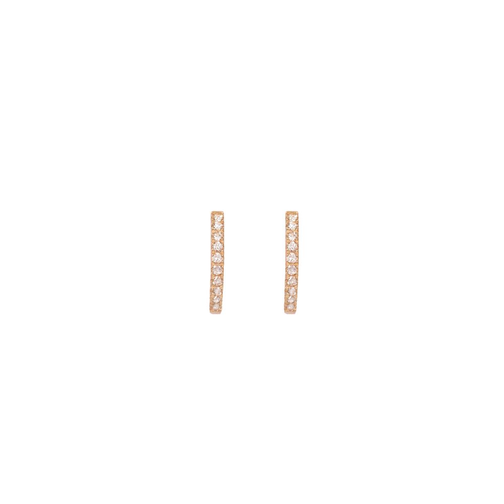 juno medium hoops white diamonds gold earrings