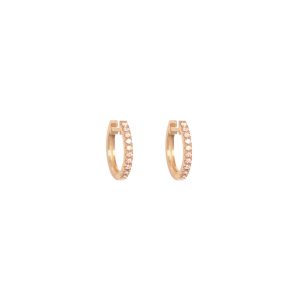 juno medium hoops white diamonds gold earrings