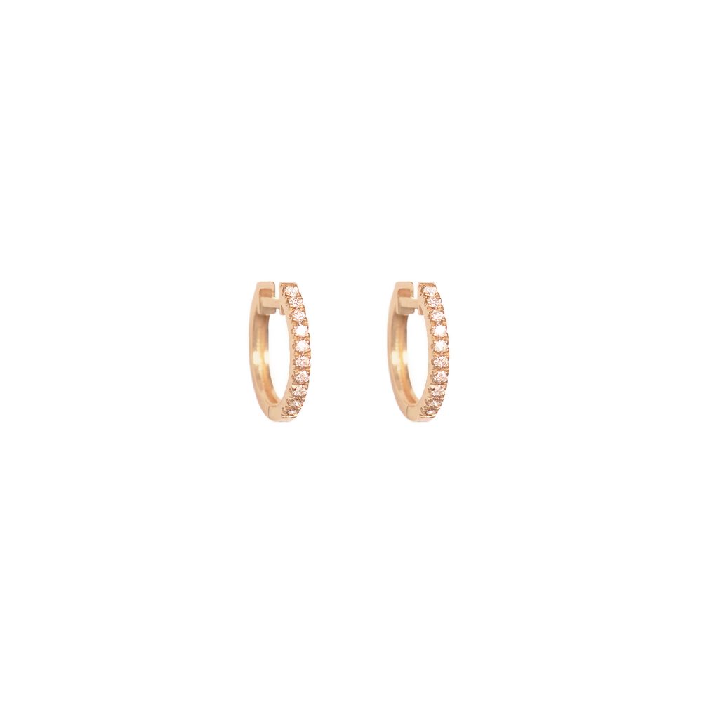 juno medium hoops white diamonds gold earrings