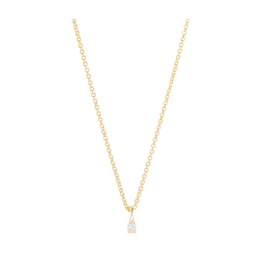gia tiny necklace white diamonds gold alveare jewelry