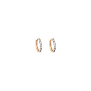 Curves & Edges Small Hoops (Light Blue Sapphires)