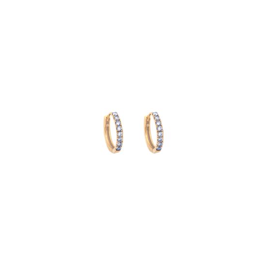 Curves & Edges Small Hoops (Light Blue Sapphires)