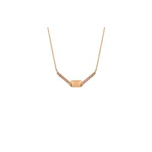 echo short necklace white diamonds gold