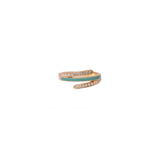 echo ivy ring enamel white diamonds gold